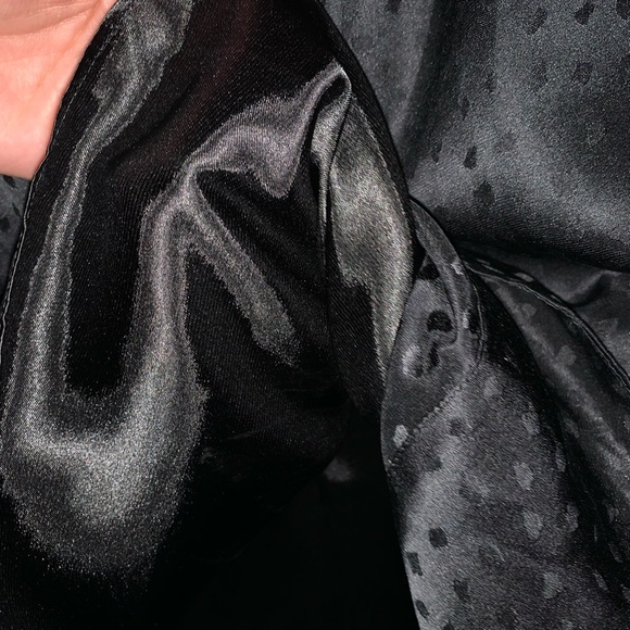 WHBM Black Strapless 💯% Silk Confetti Dot Dress - Picture 6 of 15